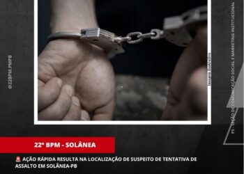Ação rápida resulta na localização de suspeito de tentativa de assalto em Solânea