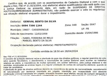 Ex prefeito Dinda Bento está inelegível por desvio de dinheiro público e por contas reprovadas pelo TCE