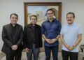 Reunião entre deputado Tião Gomes, governador Lucas e representantes da Diocese de Guarabira sela convênio para cobertura do Memorial Padre Ibiapina